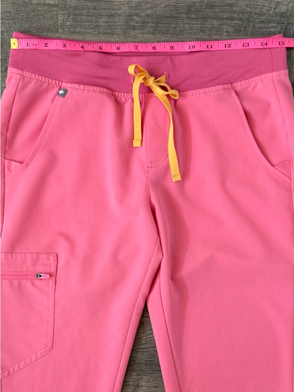 FIGS Zamora Jogger Scrub Pants Neon Pink S Petite Stretch - Picture 13 of 16